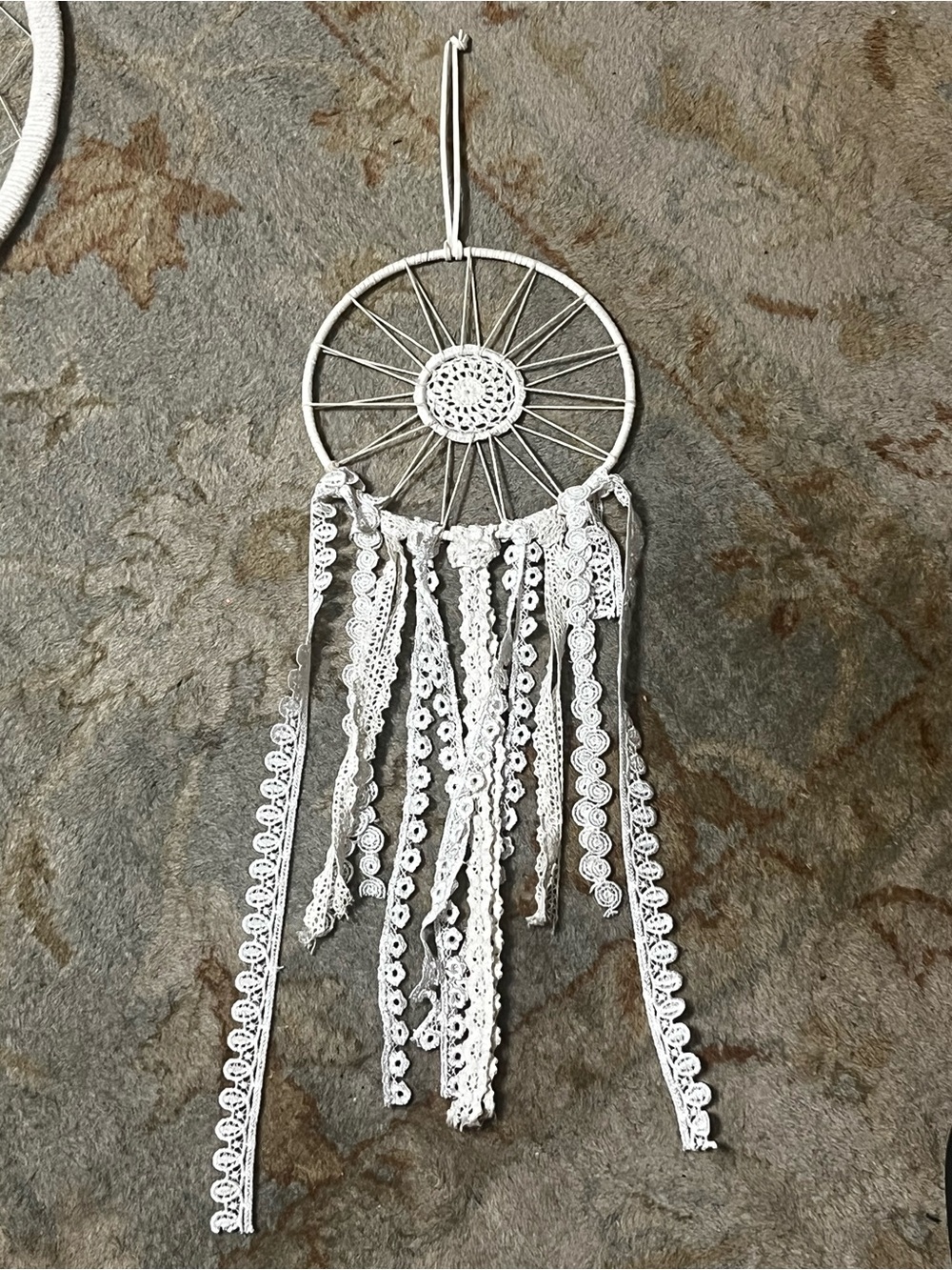 Handmade White Lace Dreamcatcher Wall Hanging